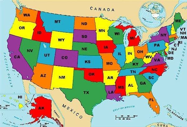 Map of State laws regulating naloxone