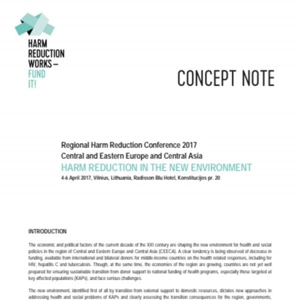 Conferencia Regional de Asia Central y Europa Central y Oriental sobre Reducción de Daños 2017
