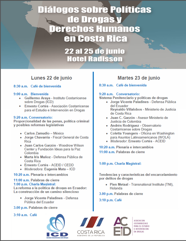 Diálogos sobre Políticas de Drogas y Derechos Humanos Costa Rica