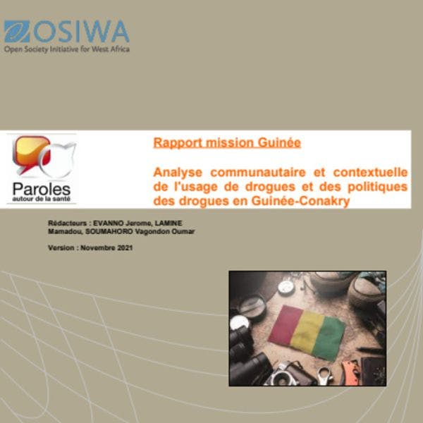 Analyse communautaire et contextuelle de l'usage de drogues et des politiques des drogues en Guinée-Conakry