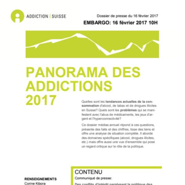 Panorama des addictions 2017