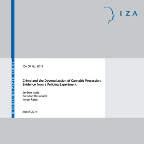 Crime and the depenalisation of cannabis possession: Evidence from a policing experiment