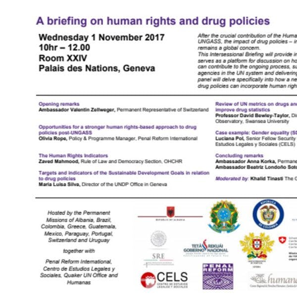 A briefing on human rights and drug policies
