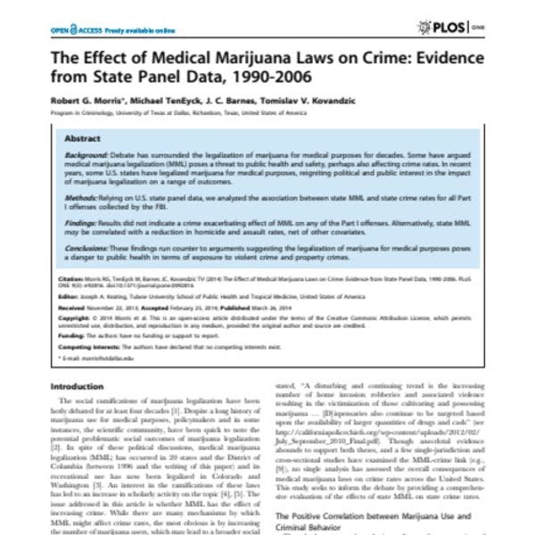 The effect of medical marijuana laws on crime: Evidence from state panel data