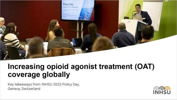 Incrementando la cobertura del tratamiento con agonistas opiáceos (TAO) en todo el mundo