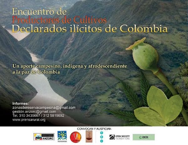 Encuentro de productores de cultivos declarados ilícitos de Colombia