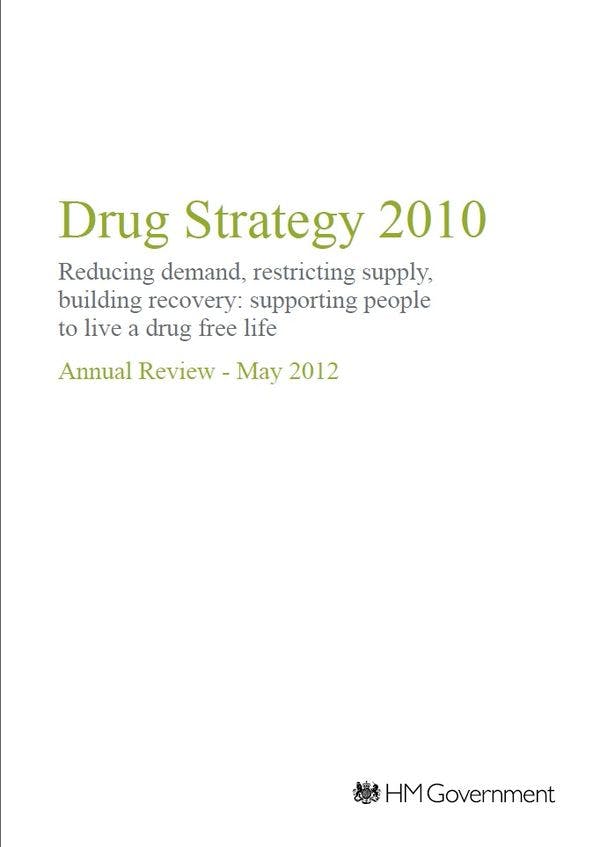 UK Home Office publishes drug strategy annual review