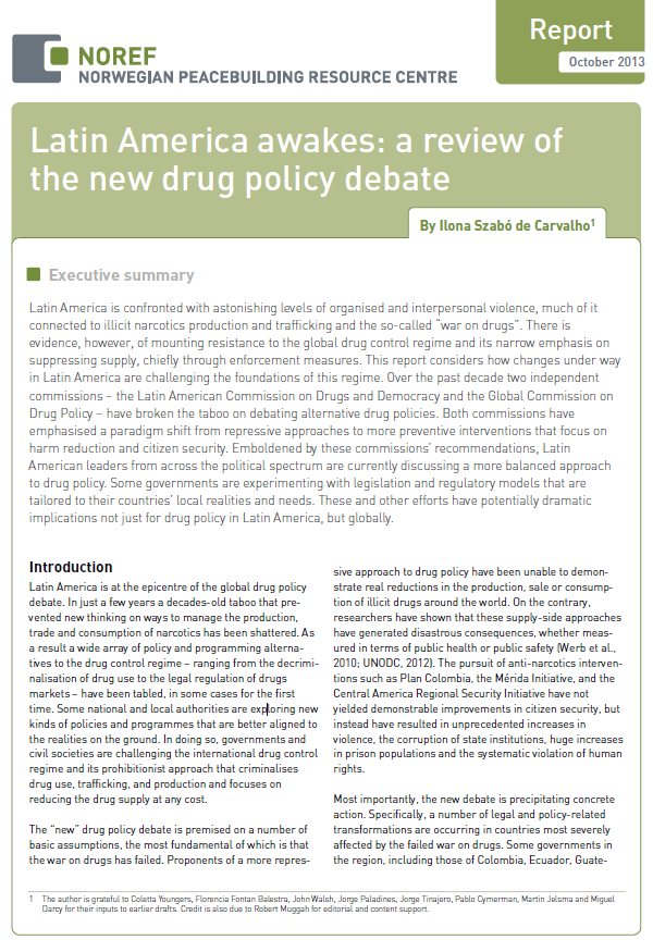 L’Amérique Latine se réveille: un examen du débat sur les nouvelles politiques des drogues