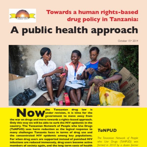 Towards a human rights-based drug policy in Tanzania: A public health approach