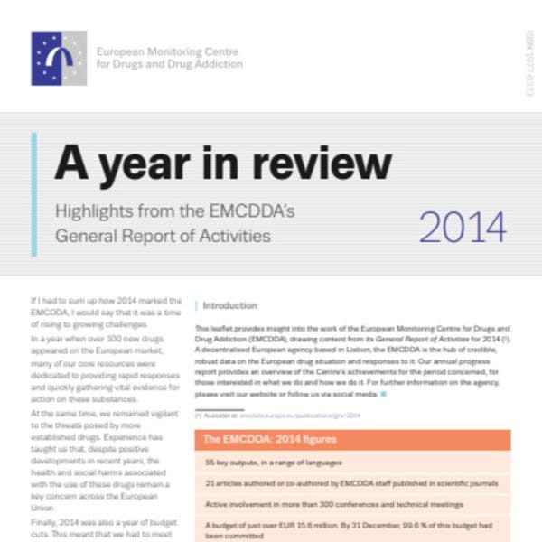 A year in review: Highlights from the EMCDDA’s general report of activities 2014