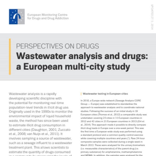 Análisis de aguas residuales y drogas: estudio en varias ciudades europeas 