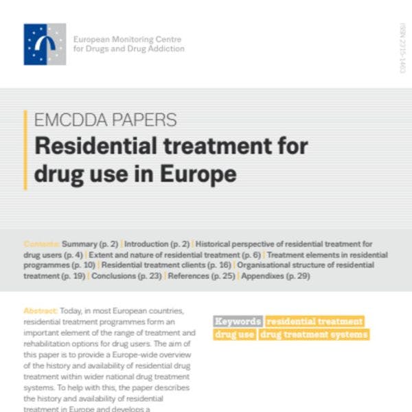 Tratamiento residencial para el uso de drogas en Europa