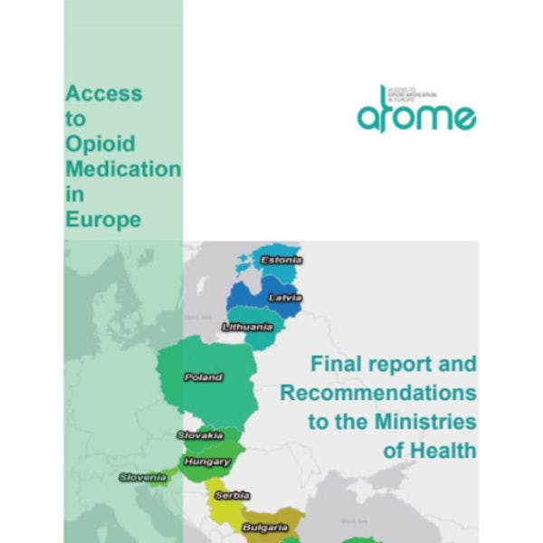 Accès aux médicaments à base d’opioïdes en Europe : rapport final et recommandations aux Ministres de la santé européens