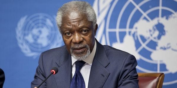 Kofi Annan: The war on drugs has failed in West Africa and around the world
