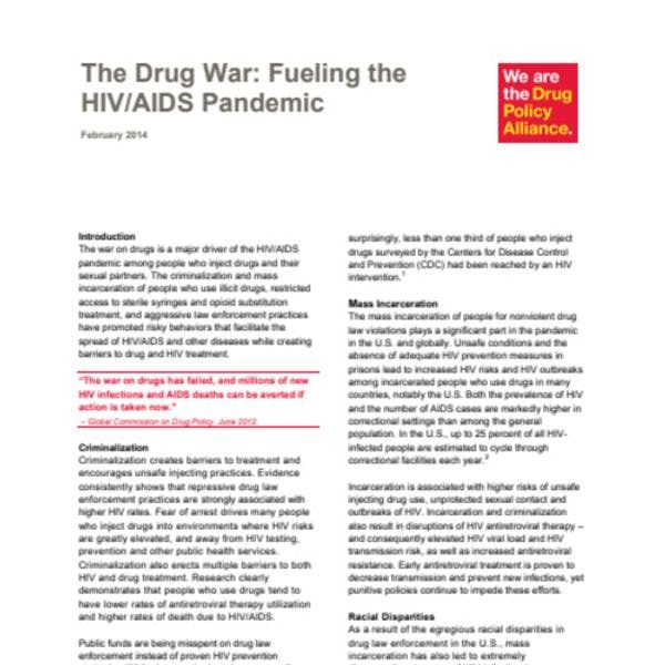 The drug war: Fueling the HIV/AIDS pandemic