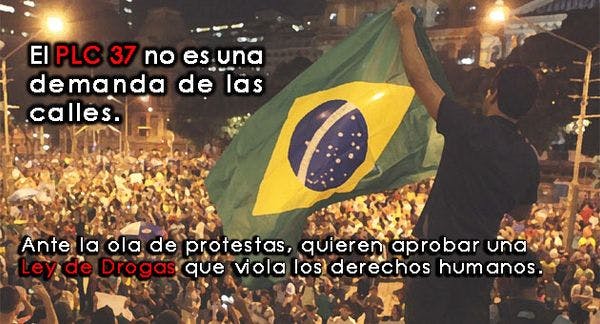 Public note against the emergency processing of PLC 37/2013, which alters the Brazilian drug law