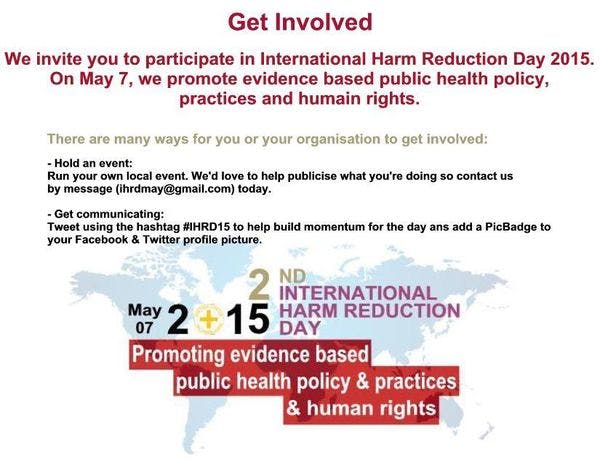 International Harm Reduction Day 2015