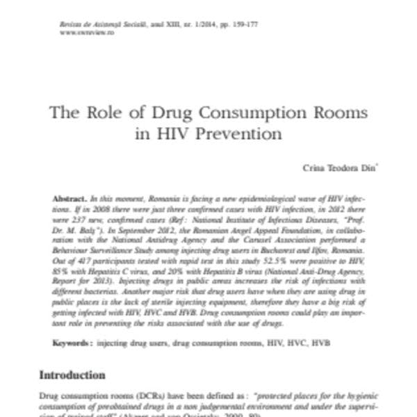 The role of drug consumption rooms in HIV prevention