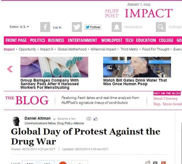 Global day of protest against the drug war