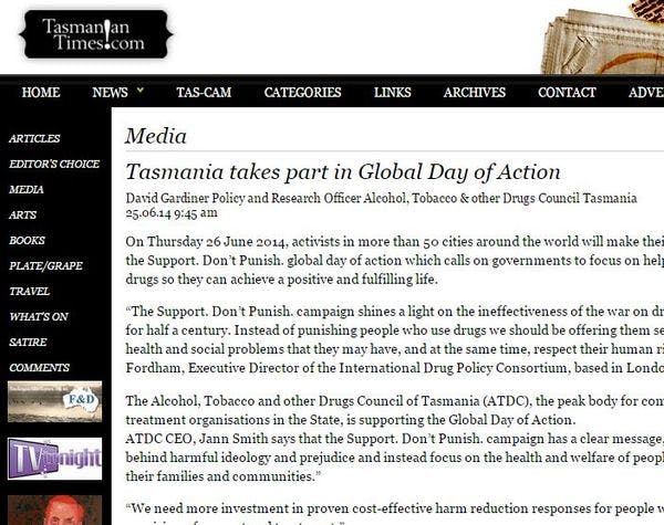 Tasmania takes part in Global Day of Action