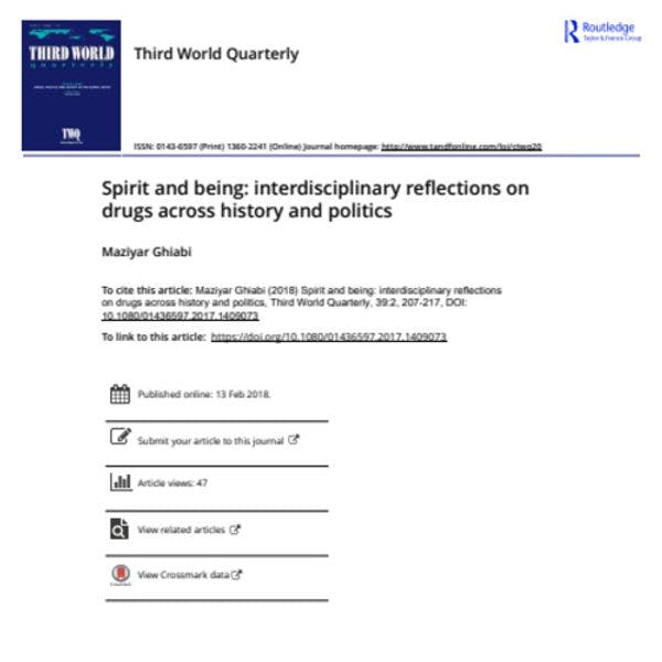 Third World Quarterly special issue: Drugs, politics and society in the Global South