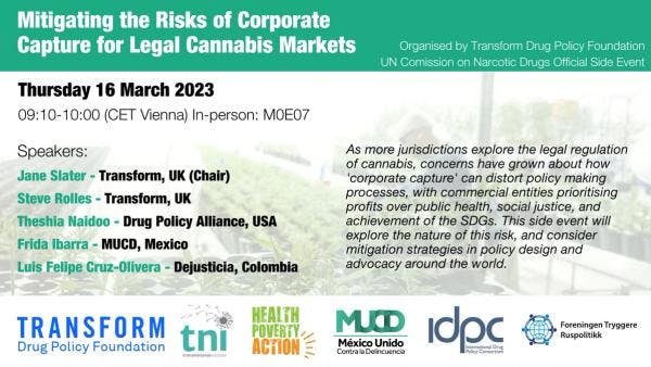 Mitigating the risks of corporate capture for legal cannabis markets