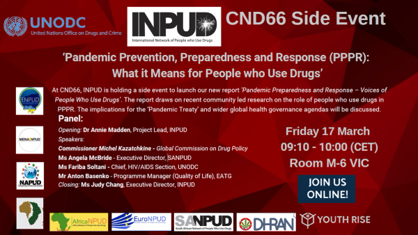 Pandemic prevention, preparedness and responses: What it means for people who use drugs