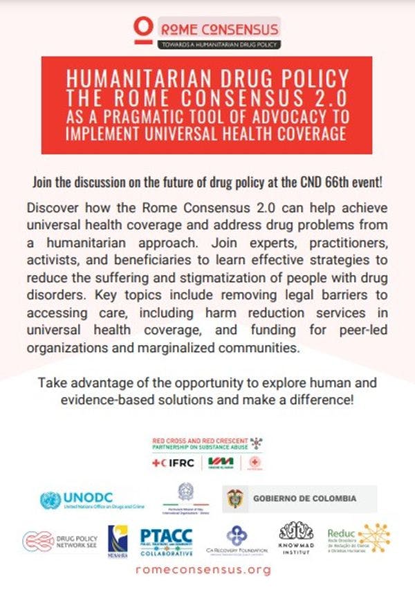 Humanitarian drug policy: The Rome consensus 2.0 as a pragmatic tool of advocacy to implement universal health coverage