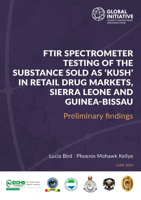 FTIR spectrometer testing of the substance sold as ‘Kush’ in retail drug markets, Sierra Leone and Guinea-Bissau