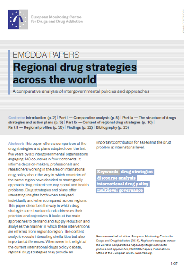 Estrategias regionales en materia de drogas en todo el mundo