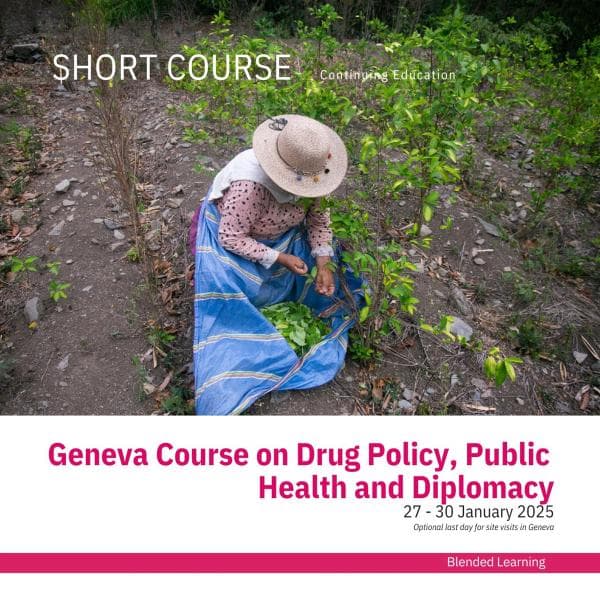 Geneva course on drug policy, public health, and diplomacy