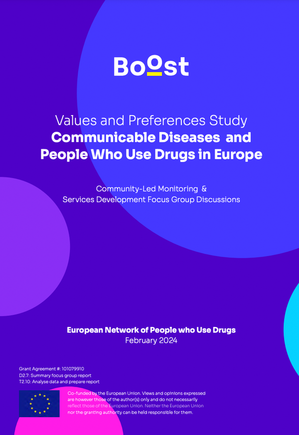 Étude sur les valeurs et les préférences : Maladies transmissibles et personnes usagères des drogues en Europe