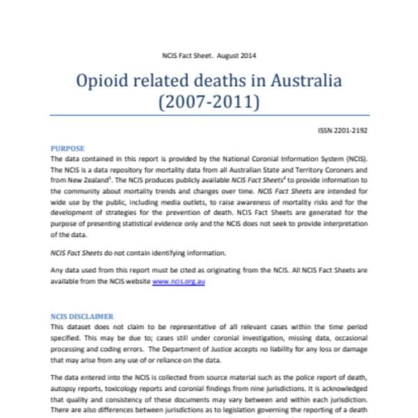 Opioid-related deaths in Australia