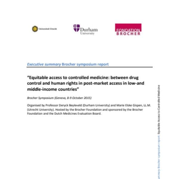 Acceso equitativo a medicamentos fiscalizados: entre el control de drogas y los derechos humanos en países de ingresos bajos y medios