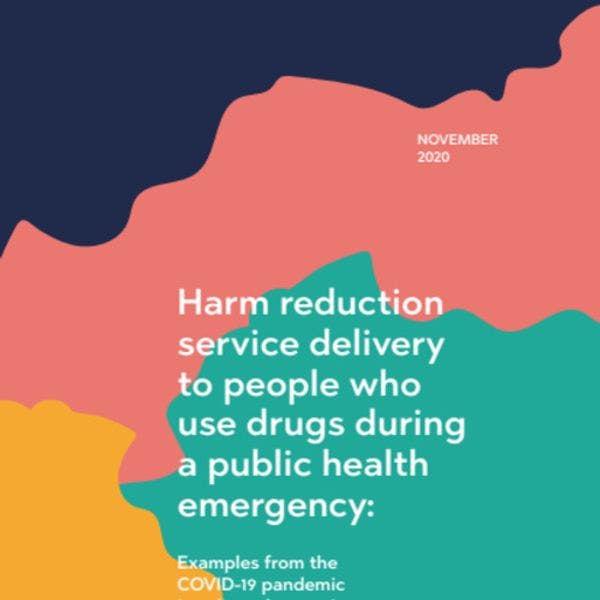 Prestación de servicios para la reducción de daños a personas que consumen drogas durante una emergencia de salud pública