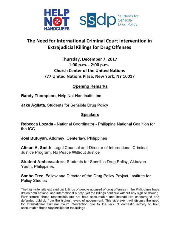 The need for International Criminal Court intervention in extrajudicial killings for drug offences