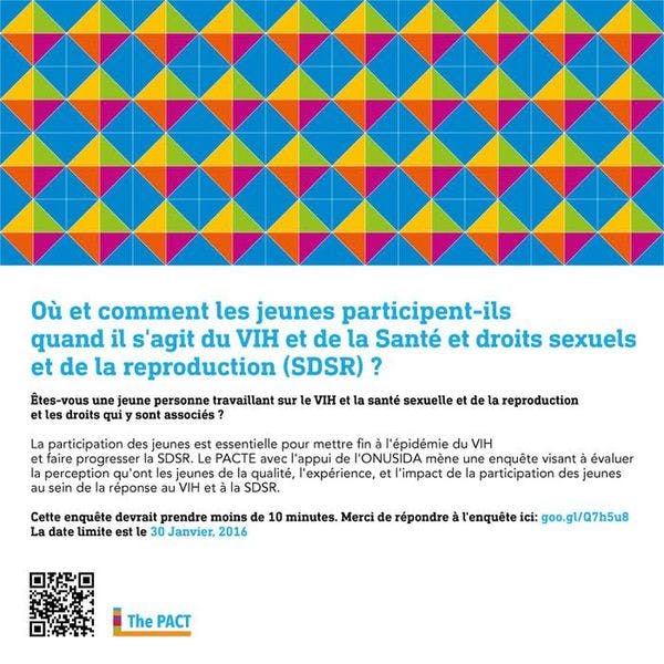 Questionnaire sur la perception de la participation des jeunes liée au VIH et SDSR aux niveaux national, régional et mondial