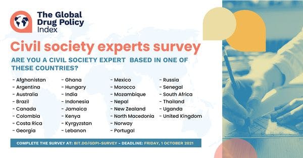 Global Drug Policy Index (GDPI) survey for civil society experts!