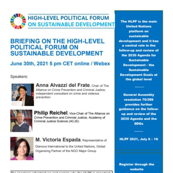 Briefing on the High-Level Political Forum on Sustainable Development