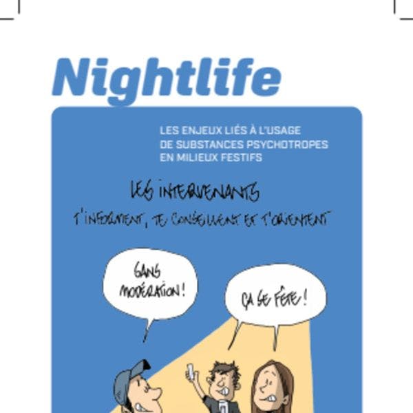 Brochure nightlife - Une première publication sur l'intervention lors de consommation de substances en milieux festifs