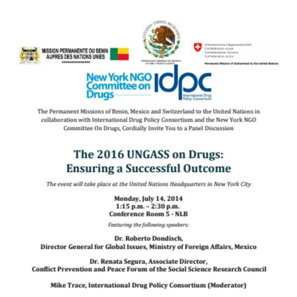 The 2016 UNGASS on Drugs: Ensuring a successful outcome