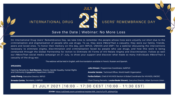 International drug users' remembrance day 2021