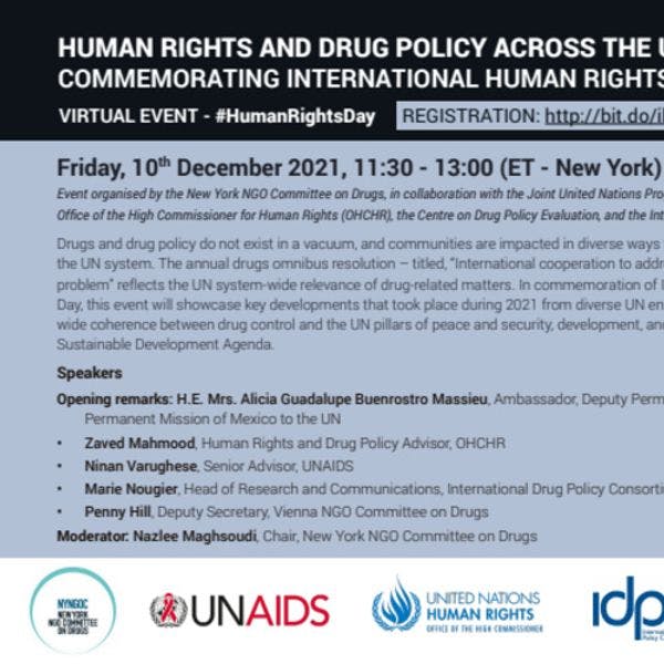 Human rights and drug policy across the United Nations: Commemorating International Human Rights Day