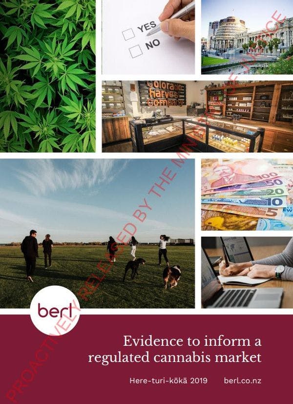 Regulación del cannabis con fines recreativos y reducción de daños - Informe del BERL an Ministeria de Justicia neozelandés  