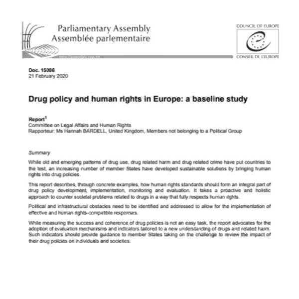 Drug policy and human rights in Europe: A baseline study