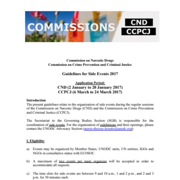 60ème Session de la Commission des stupéfiants (CND)