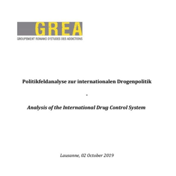 Analysis of the international drug control system
