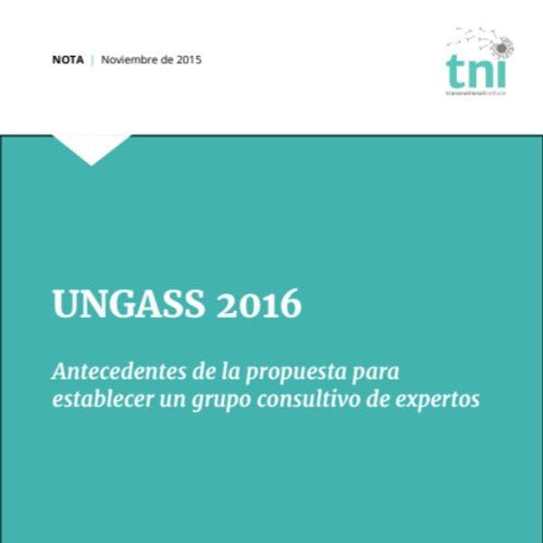 UNGASS 2016: Nota de antecedentes sobre la propuesta para establecer un grupo consultivo de expertos