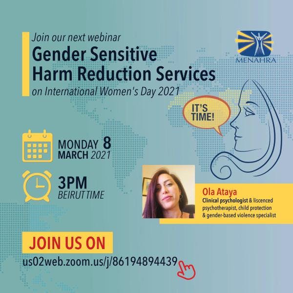 Gender sensitive harm reduction services on International Women's Day 2021