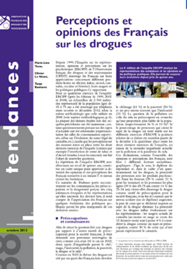 Perceptions et opinions des Français sur les drogues 